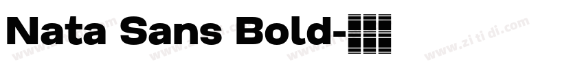 Nata Sans Bold字体转换